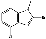 2-BROMO-4-CHLORO-1-METHYL-1H-IMIDAZO[4,5-C]PYRIDINE Structure
