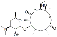 (2R,3S,7R,9S,10S,11R)-10-[(2S,3R,4S,6R)-4-dimethylamino-3-hydroxy-6-me thyl-oxan-2-yl]oxy-2-ethyl-3-hydroxy-3,7,9,11-tetramethyl-1-oxacyclodo dec-4-ene-6,12-dione Struktur