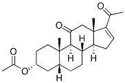 3ALPHA-羟基-5BETA-孕甾-16-烯-11,20-二酮 3-乙酸酯 结构式