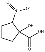 Cyclopentanecarboxylic acid, 1-hydroxy-2-nitro- (7CI,8CI,9CI) Structure