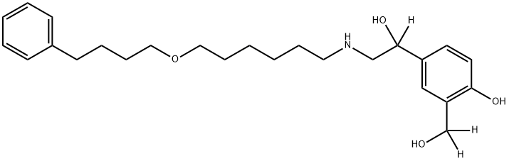 SALMETEROL-D3 (3-HYDROXYMETHYL-D2, ALPHA-D1) Struktur