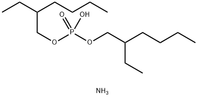 磷酸二(2-乙基己基)酯铵盐 结构式