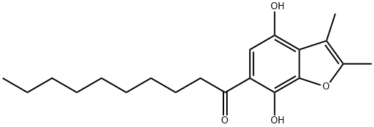 6-Decanoyl-2,3-dimethyl-4,7-benzofurandiol Struktur