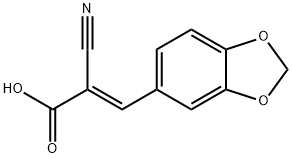 3-(1,3-苯并二氧杂环戊烯-5-YL)-2-氰基丙烯酸,49711-55-9,结构式