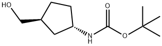Carbamic acid, [(1S,3S)-3-(hydroxymethyl)cyclopentyl]-, 1,1-dimethylethyl Struktur