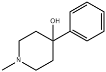 1-甲基-4-苯基-4-哌啶醇, 4972-68-3, 结构式