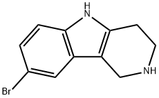 8-ブロモ-2,3,4,5-テトラヒドロ-1H-ピリド[4,3-B]インドール 化学構造式