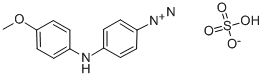 4-ジアゾ-4'-メトキシジフェニルアミン 硫酸塩 化学構造式
