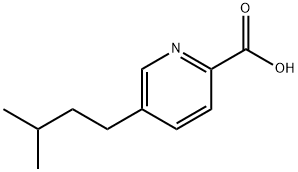 5-イソペンチルピリジン-2-カルボン酸 化学構造式