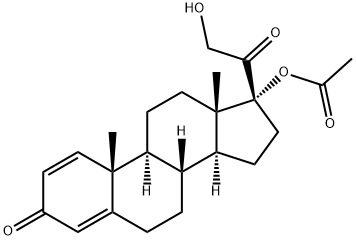 17,21-dihydroxypregna-1,4-diene-3,20-dione 17-acetate Struktur