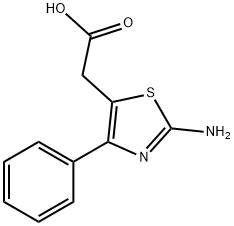 (2-Amino-4-phenyl-1,3-thiazol-5-yl)acetic acid Struktur