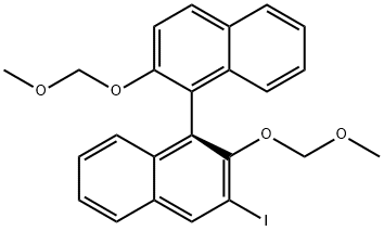 S-3-IODO-2,2'-BIS(METHOXYMETHOXY)1,1'-BINAPHTHALENE 结构式