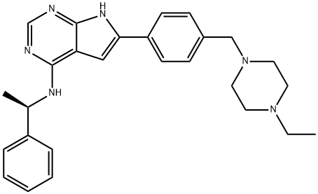 497839-62-0 6-[4-[(4-乙基-1-哌嗪)甲基]苯基]-N-[(1R)-1-苯基乙基]-7H-吡咯并[2,3-D]嘧啶-4-胺