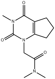 2,3,4,5,6,7-Hexahydro-2,4-dioxo-N,N,3-trimethyl-1H-cyclopentapyrimidine-1-acetamide 结构式