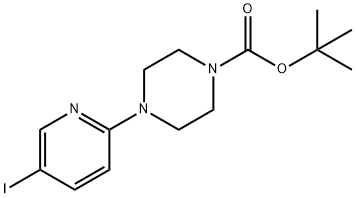 1-BOC-4-(5-ヨードピリジン-2-イル)ピペラジン 化学構造式