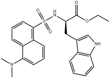 1-dimethylaminonaphthalene-5-sulfonyl-D-tryptophan ethyl ester 结构式