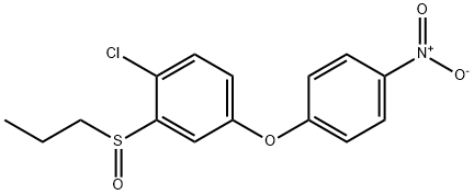 1-chloro-4-(4-nitrophenoxy)-2-propylsulfinyl-benzene Structure