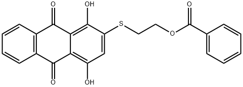 2-[(1,4-dihydroxy-9,10-dioxo-2-anthryl)thio]ethyl benzoate  Struktur