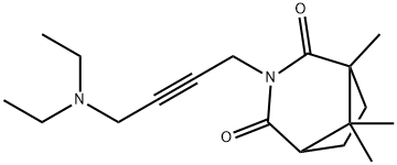 3-[4-(Diethylamino)-2-butynyl]-1,8,8-trimethyl-3-azabicyclo[3.2.1]octane-2,4-dione 结构式
