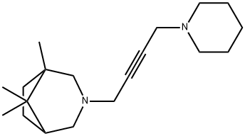 3-[4-(1-Piperidinyl)-2-butynyl]-1,8,8-trimethyl-3-azabicyclo[3.2.1]octane 结构式