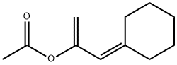Acetic acid 1-(cyclohexylidenemethyl)vinyl ester Struktur