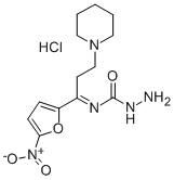 1-(5-NITRO-2-FURYL)-3-PIPERIDINO-PROPAN-1-ONE-SEMICARBAZONEHYDROCHLORIDE 结构式