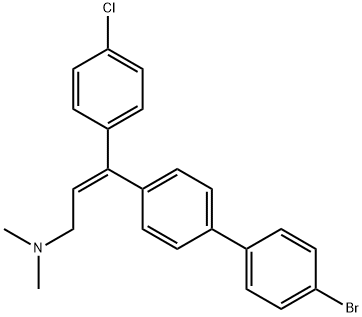 1-(4'-bromo-4-biphenylyl)-1-(4-chlorophenyl)-3-dimethylaminoprop-1-ene 结构式