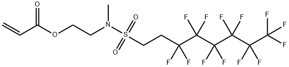 プロペン酸2-[メチル[(3,3,4,4,5,5,6,6,7,7,8,8,8-トリデカフルオロオクチル)スルホニル]アミノ]エチル 化学構造式