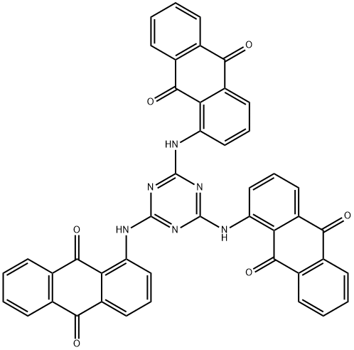 1,1',1''-(1,3,5-TRIAZINE-2,4,6-TRIYLTRIIMINO)TRISANTHRAQUINONE 结构式