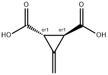 3-メチレンシクロプロパン-1α,2β-ジカルボン酸 化学構造式