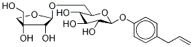 4-(2-プロペニル)フェニル6-O-D-アピオ-β-D-フラノシル-β-D-グルコピラノシド 化学構造式