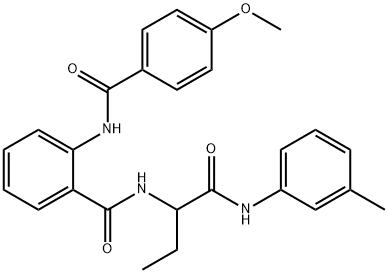 Benzamide, 2-[(4-methoxybenzoyl)amino]-N-[1-[[(3-methylphenyl)amino]carbonyl]propyl]- (9CI) Structure
