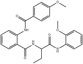 Benzamide, 2-[(4-methoxybenzoyl)amino]-N-[1-[[(2-methoxyphenyl)amino]carbonyl]propyl]- (9CI),499105-03-2,结构式