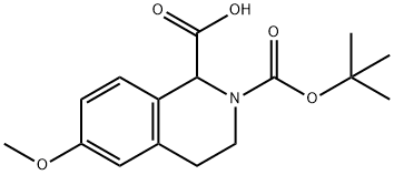 6-甲氧基-N-BOC-四氢异喹啉-1-羧酸, 499139-27-4, 结构式
