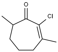 2-Cyclohepten-1-one,  2-chloro-3,7-dimethyl- 结构式