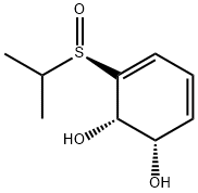 3,5-Cyclohexadiene-1,2-diol, 3-[(R)-(1-methylethyl)sulfinyl]-, (1S,2S)- (9CI) Struktur