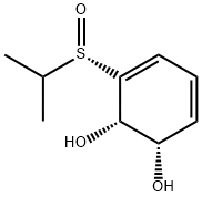 3,5-Cyclohexadiene-1,2-diol, 3-[(S)-(1-methylethyl)sulfinyl]-, (1S,2S)- (9CI) Struktur