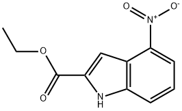4-硝基-1H-吲哚-2-甲酸乙酯, 4993-93-5, 结构式