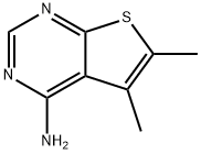 5,6-ジメチルチエノ[2,3-D]ピリミジン-4-アミン 化学構造式