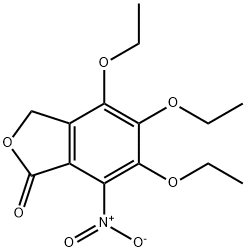 4,5,6-triethoxy-7-nitrophthalide  Struktur