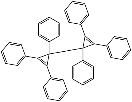 1,1',2,2',3,3'-ヘキサフェニル-1,1'-ビ(2-シクロプロペン) 化学構造式
