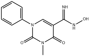 N'-HYDROXY-3-METHYL-2,4-DIOXO-1-PHENYL-1,2,3,4-TETRAHYDROPYRIMIDINE-5-CARBOXIMIDAMIDE,499769-98-1,结构式