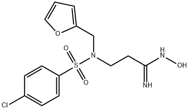3-[[(4-CHLOROPHENYL)SULFONYL](2-FURYLMETHYL)AMINO]-N'-HYDROXYPROPANIMIDAMIDE Struktur