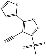 3-(METHYLSULFONYL)-5-(2-THIENYL)ISOXAZOLE-4-CARBONITRILE Structure