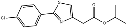 ISOPROPYL 2-[2-(4-CHLOROPHENYL)-1,3-THIAZOL-4-YL]ACETATE 化学構造式