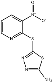 5-[(3-NITRO-2-PYRIDYL)THIO]-1,3,4-THIADIAZOL-2-AMINE Structure