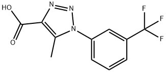5-メチル-1-[3-(トリフルオロメチル)フェニル]-1H-1,2,3-トリアゾール-4-カルボン酸 化学構造式