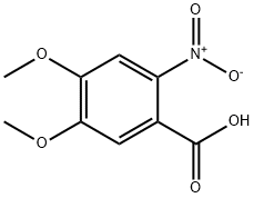 4,5-ジメトキシ-2-ニトロ安息香酸 化学構造式