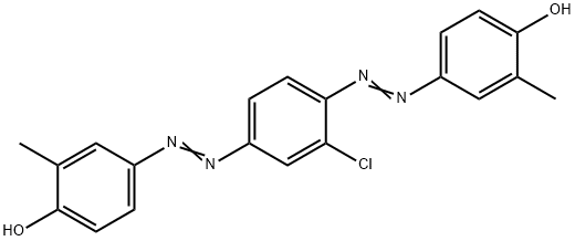 4,4'-[(2-氯-1,4-亚苯基)双(偶氮)]双(2-甲基苯酚)酯,4998-23-6,结构式