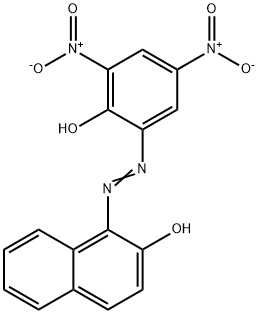 1-[(2-hydroxy-3,5-dinitrophenyl)azo]-2-naphthol Struktur